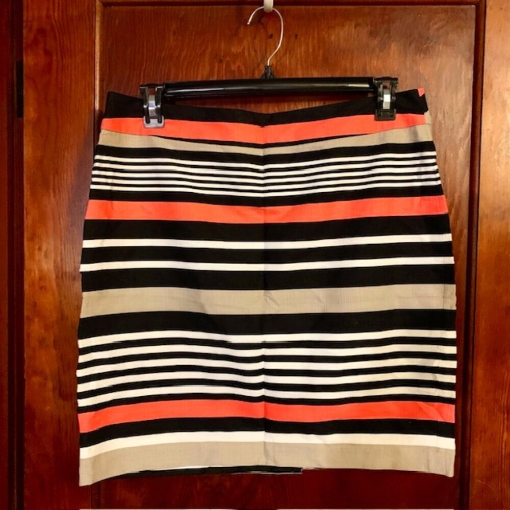 Banana Republic Colorful Striped Lined Pencil Skirt, Women's Size 14